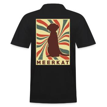 Suricate Rétro Vintage - Polo Homme - noir - Dos - Kai (181cm)