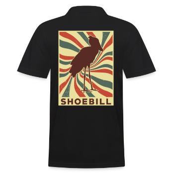 Schuhschnabel Retro Vintage - Männer Poloshirt - Schwarz - Hinten - Kai (181cm)