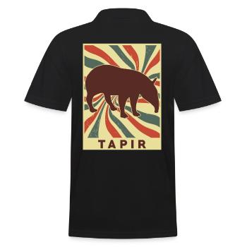 Tapir Rétro Vintage - Polo Homme - noir - Dos - Kai (181cm)