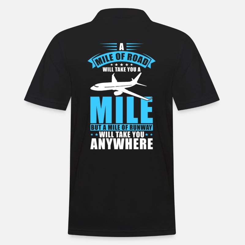 Pilot Flugzeug Geschenk - Männer Poloshirt - Schwarz