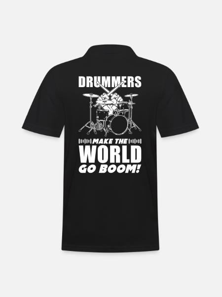 Drummer Quote Gift Drums - Men's Polo Shirt - black