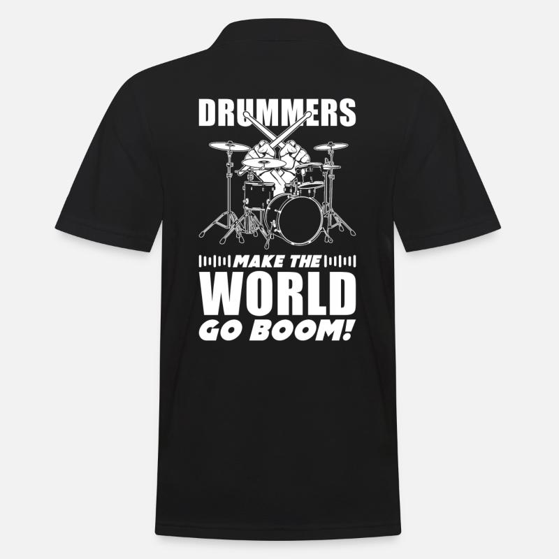 Drummer Quote Gift Drums - Men's Polo Shirt - black
