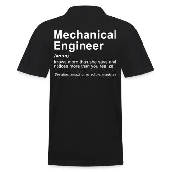 Definition of Mechanical Engineer - Men's Polo Shirt - black - Back - Kai (181cm)