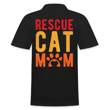 Sauveteur d’animaux Chat Sauvetage d’animaux Bien-être animal Chat - Polo Homme - noir - Dos - Kai (181cm)