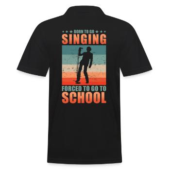 Chanteur né pour aller chanter - Polo Homme - noir - Dos - Kai (181cm)