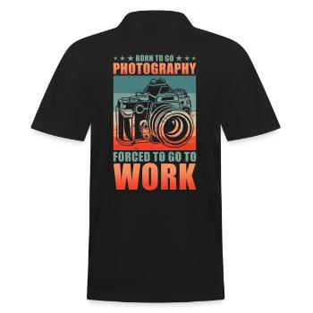 Photographe Né pour photographier pour travailler - Polo Homme - noir - Dos - Kai (181cm)