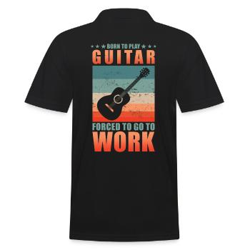 Geboren zum Wandern Gezwungen zur Arbeit zu gehen - Männer Poloshirt - Schwarz - Hinten - Kai (181cm)