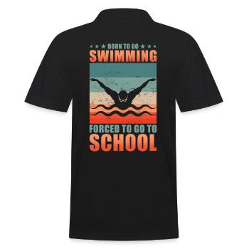 Schwimmer Geschenk Schwimmen Sport - Männer Poloshirt - Schwarz - Hinten - Kai (181cm)