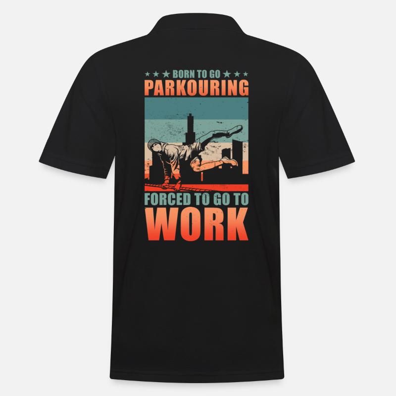 Parkour Geschenk Junge - Männer Poloshirt - Schwarz