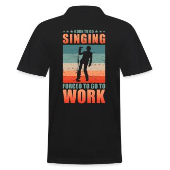 Chanteur né pour aller chanter - Polo Homme - noir - Dos - Kai (181cm)