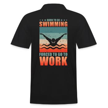 Schwimmer Geschenk Schwimmen Sport - Männer Poloshirt - Schwarz - Hinten - Kai (181cm)