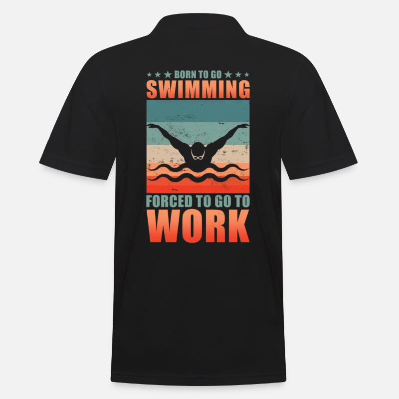 Schwimmer Geschenk Schwimmen Sport - Männer Poloshirt - Schwarz