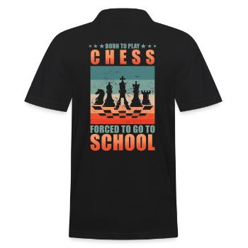 Les joueurs d’échecs forcés d’aller à l’école - Polo Homme - noir - Dos - Kai (181cm)