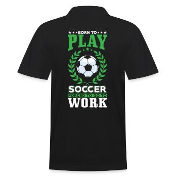 Né pour jouer au football - Polo Homme - noir - Dos - Kai (181cm)