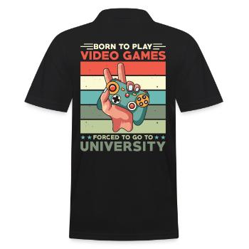 Gamers born to play video games - Men's Polo Shirt - black - Back - Kai (181cm)