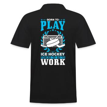 Né pour jouer au hockey sur glace - Polo Homme - noir - Dos - Kai (181cm)