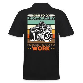 Photographe Né pour photographier pour travailler - Polo Homme - noir - Dos - Kai (181cm)