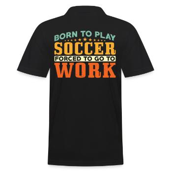 Né pour jouer au football - Polo Homme - noir - Dos - Kai (181cm)