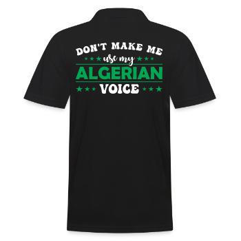Zwinge Mich Nicht, Meine Jamaikanische Stimme Zu - Männer Poloshirt - Schwarz - Hinten - Kai (181cm)