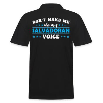 Ne me forcez pas, ma voix salvadorienne - Polo Homme - noir - Dos - Kai (181cm)