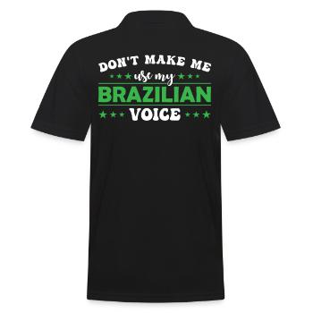 Zwinge Mich Nicht, Meine Jamaikanische Stimme Zu - Männer Poloshirt - Schwarz - Hinten - Kai (181cm)