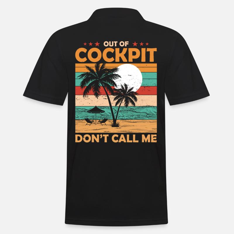 Pilot Rente Geschenk - Männer Poloshirt - Schwarz