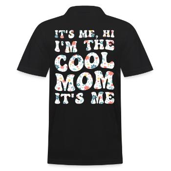 Mama Groovy Retro C’est moi, bonjour la maman cool - Polo Homme - noir - Dos - Kai (181cm)