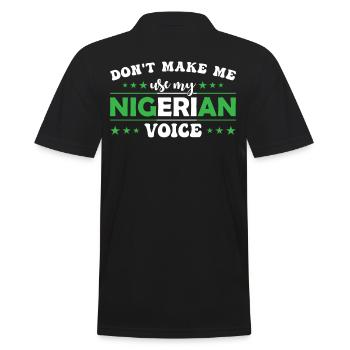 Don't force me to make my Nigerian voice - Men's Polo Shirt - black - Back - Kai (181cm)