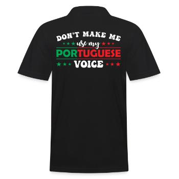 Ne me forcez pas à utiliser mon portugais - Polo Homme - noir - Dos - Kai (181cm)