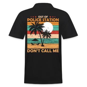Police Officer Retired Policeman Pension - Men's Polo Shirt - black - Back - Kai (181cm)