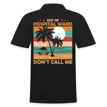 Retired Nurse Retirement Hospital - Men's Polo Shirt - black - Back - Kai (181cm)