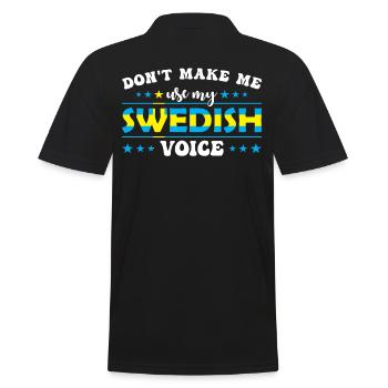 Ne me forcez pas à donner ma voix suédoise - Polo Homme - noir - Dos - Kai (181cm)