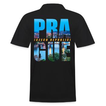 Prag Tschechien Souvenir - Männer Poloshirt - Schwarz - Hinten - Kai (181cm)