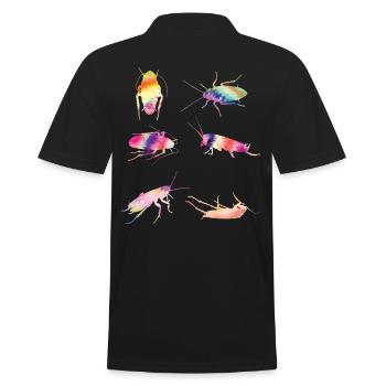 Kakerlake TIE DYE Vintage Kakerlaken - Männer Poloshirt - Schwarz - Hinten - Kai (181cm)