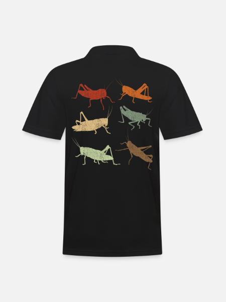 Grasshopper Retro Vintage Sauterelles - Polo Homme - noir