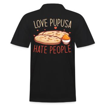 Pupusa Food Salvadoran Dish Tortilla - Polo Homme - noir - Dos - Kai (181cm)