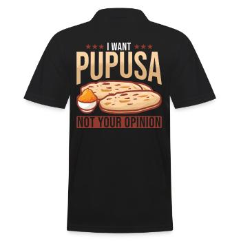 Pupusa Food Salvadoran Dish Tortilla - Polo Homme - noir - Dos - Kai (181cm)