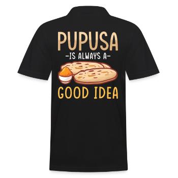 Pupusa Food Salvadoran Dish Tortilla - Polo Homme - noir - Dos - Kai (181cm)