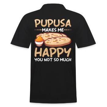 Pupusa Food Salvadoran Dish Tortilla - Polo Homme - noir - Dos - Kai (181cm)