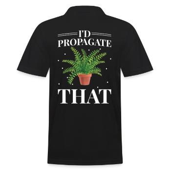 Asplenium parvati plant lover I would - Men's Polo Shirt - black - Back - Kai (181cm)