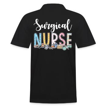 Gift idea for surgical nurses - Men's Polo Shirt - black - Back - Kai (181cm)