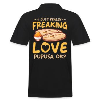 Pupusa Food Salvadoran Dish Tortilla - Polo Homme - noir - Dos - Kai (181cm)