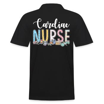 Gift idea for cardiac nurse - Men's Polo Shirt - black - Back - Kai (181cm)