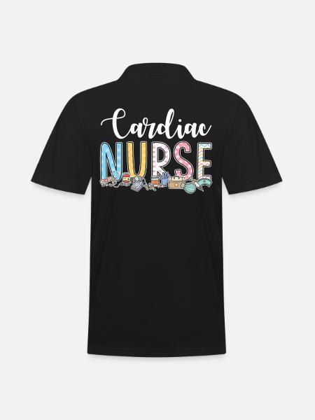 Idée cadeau pour infirmière cardiaque - Polo Homme - noir