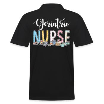 Gift idea for geriatric nurses - Men's Polo Shirt - black - Back - Kai (181cm)