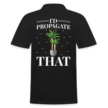 Palm plant lovers, that's what I would pass on - Men's Polo Shirt - black - Back - Kai (181cm)
