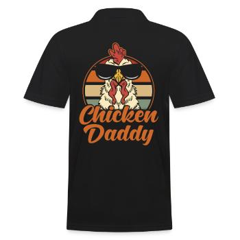 Papa poulet - Polo Homme - noir - Dos - Kai (181cm)