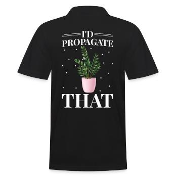 Zamioculcas plant lovers I would recommend this - Men's Polo Shirt - black - Back - Kai (181cm)