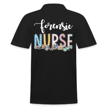 Idée cadeau pour les infirmières légistes - Polo Homme - noir - Dos - Kai (181cm)