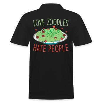 Zoodles Pâtes aux courgettes Dicton - Polo Homme - noir - Dos - Kai (181cm)